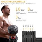 Adjustable 25 lbs Dumbbells Set for Home Gym