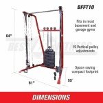 Best Fitness by Body-Solid (BFFT10R) Functional Trainer Cable Machine, Full Body Workout Weight Stacks, Chest and Shoulder Exercise Home Gym LAT Pulldown Machines with 190lb Weights Stack