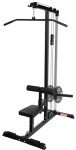Fitvids LAT Machine with High and Low Pulley Station, LAT Pull Down and Row Cable Machine, LAT Tower with Adjustable Leg Support for Home Gym Back Exercise, Black