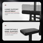 Fitvids LAT Machine with High and Low Pulley Station, LAT Pull Down and Row Cable Machine, LAT Tower with Adjustable Leg Support for Home Gym Back Exercise, Black