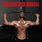 Fitvids LAT Machine with High and Low Pulley Station, LAT Pull Down and Row Cable Machine, LAT Tower with Adjustable Leg Support for Home Gym Back Exercise, Black