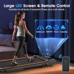 Orealla Walking Pad Treadmill with Incline, 3 in 1 Under Desk Treadmill 300lbs Capacity with Removable Desk Workstation, 3.5HP Compact Foldable Walking Treadmill for Home Office with Remote Control