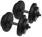 Fitvids Vinyl Adjustable Dumbbells, 18 kg Pair