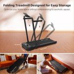 Mobvoi Home Treadmill SE 3 in 1 Folding Treadmill Walking Pad 2.5 HP Compact Portable Under Desk Running Walking Machine with Remote Control LED Display for Home Office 265 LBS 7.6 MPH Easy to Store