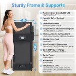 Walking Treadmill Pad, Portable Desk Treadmills for Home Small, Foldable Mini Treadmill with Handle Bar, Office 300 lb Cap for Small Spaces, Folding Compact Treadmills for Home Clearance