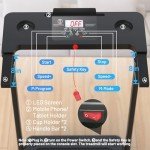 Walking Treadmill Pad, Portable Desk Treadmills for Home Small, Foldable Mini Treadmill with Handle Bar, Office 300 lb Cap for Small Spaces, Folding Compact Treadmills for Home Clearance