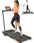 THERUN Walking Pad Treadmill, 2.5HP Under Desk Treadmill, 2 in 1 Foldable Treadmill for Home, Walking Pad with Handle Bar, 16" Widened Running Belt, Treadmill with Remote Control & LED Touch Screen