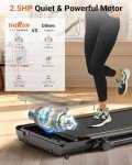 THERUN Walking Pad Treadmill, 2.5HP Under Desk Treadmill, 2 in 1 Foldable Treadmill for Home, Walking Pad with Handle Bar, 16" Widened Running Belt, Treadmill with Remote Control & LED Touch Screen