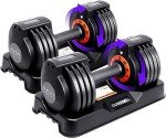 Adjustable Dumbbell Set - 25/55 lbs Pair