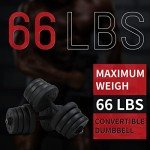Adjustable 66lbs Dumbbell Set for Home Gym