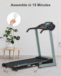 BORGUSI Auto Incline Treadmill with 300 LBS Capacity, 3HP Folding Electric Treadmills for Home, Running Machine with 17.5 Wide Belt, Shock Absorption, 8.5 MPH Speed, Preset Programs, Bluetooth Speaker