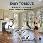 WELLFIT Home Gym Treadmills 15% Auto Incline, 3.5HP Treadmill 350lbs Capacity, Foldable Treadmill for Small Space, Voice Control, LED Console Display, Music Players, 45 * 18 Large Area, 95% Assembled