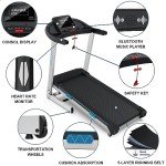 WELLFIT Home Gym Treadmills 15% Auto Incline, 3.5HP Treadmill 350lbs Capacity, Foldable Treadmill for Small Space, Voice Control, LED Console Display, Music Players, 45 * 18 Large Area, 95% Assembled