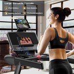 OMA Treadmill 5925 6134 6830, Treadmills for Home with Incline 15%, Folding Treadmill for Walking Running with Quiet Brushless, Pulse Sensors, 36 Preset Programs, LED Display