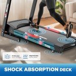 Winfita 4HP Treadmills for Home, Folding Treadmill with 15% Auto Incline, 300 LBS Capacity & 10 MPH Max Speed, 18'' x 50'' Wide Belt Treadmill with Bluetooth, App, LCD Display and 64 Preset Programs