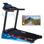 ATEEDGE Treadmill with Auto Incline, 18" Incline Treadmill for Home, Compact, Foldable, 300lb Capacity, Shock Absorption, 15% Incline Automatic, 0.5-10 MPH, 3 HP, Bluetooth App Running Treadmills