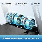 Winfita 4HP Treadmills for Home, Folding Treadmill with 15% Auto Incline, 300 LBS Capacity & 10 MPH Max Speed, 18'' x 50'' Wide Belt Treadmill with Bluetooth, App, LCD Display and 64 Preset Programs