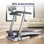 OMA Auto 15% Incline Treadmill for Home 400 lb Capacity Heavy Duty Treadmill with 20 inch Wide Belt, Professional Treadmill 350+ lb with 3.5 hp,Commercial Folding Treadmill