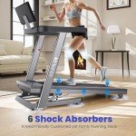 OMA Auto 15% Incline Treadmill for Home 400 lb Capacity Heavy Duty Treadmill with 20 inch Wide Belt, Professional Treadmill 350+ lb with 3.5 hp,Commercial Folding Treadmill