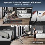 GYMAX Foldable Treadmill, 4.75HP Folding Treadmill with 15% Auto Incline, App Control, Bluetooth Speaker & Pules Sensor, Portable Self-Standing Treadmill with Incline for Home Gym