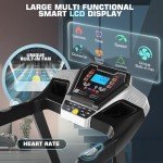 Treadmill with 15% Auto Incline, FUNMILY 3.25HP Heavy Duty Treadmill for Home, 300 lb Weight Capacity Folding Running Machine, Smart App Control/Shock Absorption/Bluetooth Speaker(Deep Dark Black)