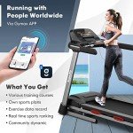 GYMAX Foldable Treadmill, 4.75HP Folding Treadmill with 15% Auto Incline, App Control, Bluetooth Speaker & Pules Sensor, Portable Self-Standing Treadmill with Incline for Home Gym
