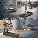Treadmill with 15% Auto Incline, FUNMILY 3.25HP Heavy Duty Treadmill for Home, 300 lb Weight Capacity Folding Running Machine, Smart App Control/Shock Absorption/Bluetooth Speaker(Deep Dark Black)