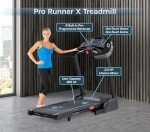 3G Cardio Pro Runner X Treadmill - Heavy Duty Home Construction - FreeSync FTMS Bluetooth Connectivity - Low 6.5" Step-up Height - Foldable Compact Storage - Orthopedic Belt - 350 lb Capacity