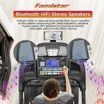 4.5HP Folding Treadmill, 15% Auto Incline 300 lbs Capacity Electric Treadmill with APP Control, Stereo Bluetooth, Armrest Button Heart Rate, Running Machine for Home Workout