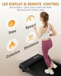 Walking Pad Treadmill Under Desk,Under Desk Treadmill for Office Home Under Desk,265 lbs Capacity Portable Mini Treadmill 2.5HP 2 in 1 Walking Jogging with Remote Control.LED Display (Black)