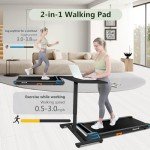 Walking Pad Treadmill, Under Desk Treadmill for Home and Office, Portable Treadmill with LED Display Remote Control, 2.5 HP Electric Treadmills 300 lbs Capacity (Black-Classic)