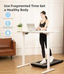 Bifanuo Walking Pad - Under Desk Treadmill, Treadmills for Home/Office, Portable Treadmill, Walking Pad Treadmill Under Desk with Remote Control LED Display- Ideal for Fitness Enthusiasts