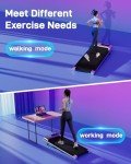 Yagud Walking Pad with Incline, Under Desk Treadmills for Home with Remote Control, Walking Pad Treadmill with Manual Incline, LED Display, 265LBS Weight Capacity