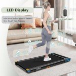 Walking Pad Treadmill, Under Desk Treadmill for Home and Office, Portable Treadmill with LED Display Remote Control, 2.5 HP Electric Treadmills 300 lbs Capacity (Black-Classic)