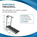 Stamina Inmotion T900 Manual Treadmill - Foldable Fitness Treadmill with Smart Workout App - Non-Motorized Treadmill for Home Workout - Up to 225 lbs Weight Capacity