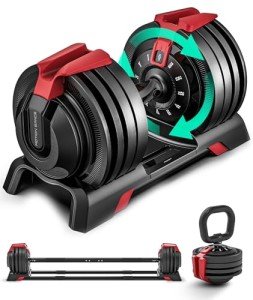 3-In-1 Adjustable Dumbbell Set for Home Workouts