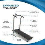 Stamina Inmotion T900 Manual Treadmill - Foldable Fitness Treadmill with Smart Workout App - Non-Motorized Treadmill for Home Workout - Up to 225 lbs Weight Capacity