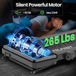 FelFast Walking Pad Treadmill with 15% 9° 8 Level Auto Incline, 2-in-1 Under Desk Foldable Treadmill w/Remote Control, 12 HIIT Mode, 265 Lbs, 7.6 MPH Max, Portable Mini Treadmill for Office Home
