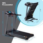 HUAGEED Treadmill with Auto Incline, Incline Treadmills with 15% Incline, 0.5-10 MPH Speed, Bluetooth APP Speaker, 18" Wide Belt, 300lbs Foldable Compact Running Treadmill for Home,15 Programs 3 HP