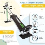 Total Gym Incline Weight Trainer APEX G5 w/ 10 Resistance Levels for Home Workout