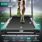 SYTIRY Treadmill with Touch Screen,3.25HP Treadmills for Home with TV and WiFi,Smart Foldable Treadmill with Music,3D Virtual Sports Scene,Popular APP for Social Networking,Walking/Running Treadmill