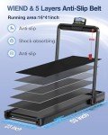 Incline Walking Pad Treadmill: [Voice Controlled] 2 in 1 Smart Treadmill with 320lbs Capacity Compatible with Wellfit Kinomap APP - 2.5HP Quiet Treadmill with Console Remote Control