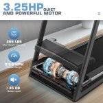 SYTIRY Incline Treadmills for Home with TV Screen and WiFi, 3.25HP Smart Walking Pad Treadmill with Incline, Heavy Duty Foldable Electric Running Machine with 10” Touchscreen, 3D Virtual Sports Scenes