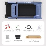 DeerRun Incline Treadmills for Home, Folding Treadmill for Walking, Running & Jogging, 3.5 HP Compact Raceable Treadmill with 350 LBS, Bluetooth Enable