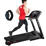 Impremey Folding Treadmill with Auto Incline 15%, 3.5HP, 350 Lb Capacity, 11 MPH, 50" x 19" Ultra Large Running Area, Heart Rate Monitor Armband, HRC Training for Home Walking and Running
