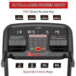 Impremey Folding Treadmill with Auto Incline 15%, 3.5HP, 350 Lb Capacity, 11 MPH, 50" x 19" Ultra Large Running Area, Heart Rate Monitor Armband, HRC Training for Home Walking and Running