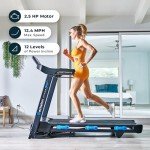 Echelon Stride Sport 40 Treadmill, Smart Foldable Exercise Treadmill with Cushioned Deck, LCD, Bluetooth, Workout Programs, Easy Storage and Portability + 30-Day Free Membership