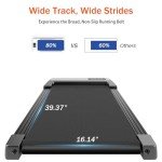 DeerRun 2024 Upgrade Walking Pad, Smart Under Desk Treadmill for Home Office, No-Assembly Treadmills with APP and Remote Control, LED Display, 2.5 HP Quiet Walking Jogging Machine, 300 lbs Capacity