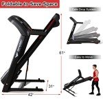 Impremey Folding Treadmill with Auto Incline 15%, 3.5HP, 350 Lb Capacity, 11 MPH, 50" x 19" Ultra Large Running Area, Heart Rate Monitor Armband, HRC Training for Home Walking and Running