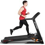 Impremey Folding Treadmill with Auto Incline 15%, 3.5HP, 350 Lb Capacity, 11 MPH, 50" x 19" Ultra Large Running Area, Heart Rate Monitor Armband, HRC Training for Home Walking and Running